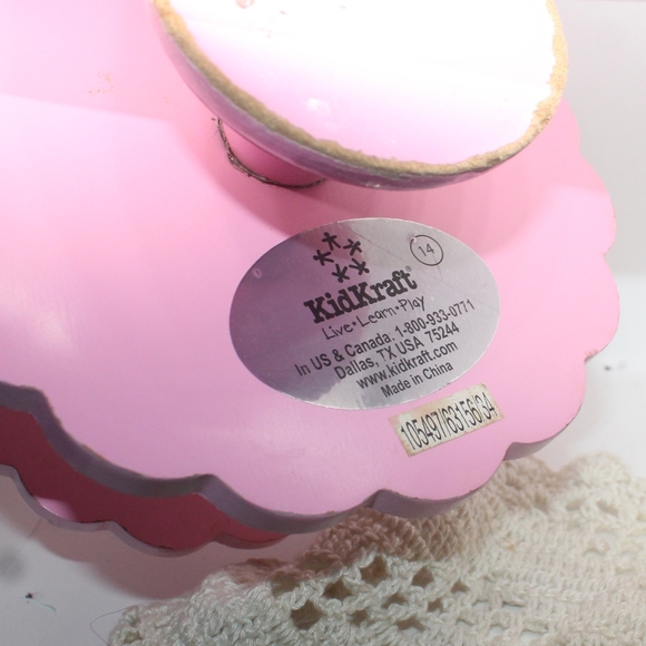 Vintage 2 Tier Pink & White Dessert Display Stand - Picture 16 of 17